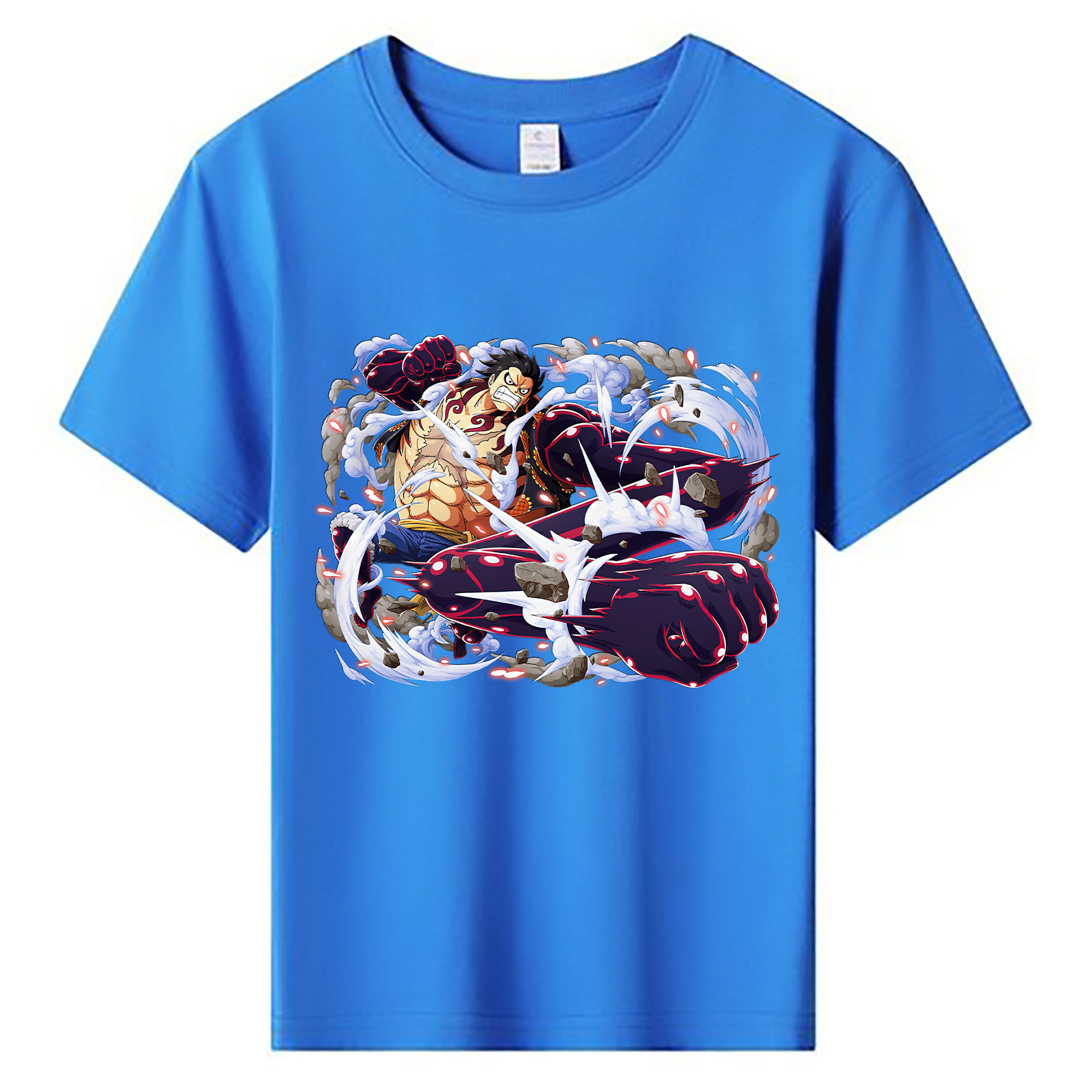 ワンピース モンキー・D・ルフィ ONE PIECE Monkey D. Luffy 綿100％キッズTシャツ（フロントプリント）